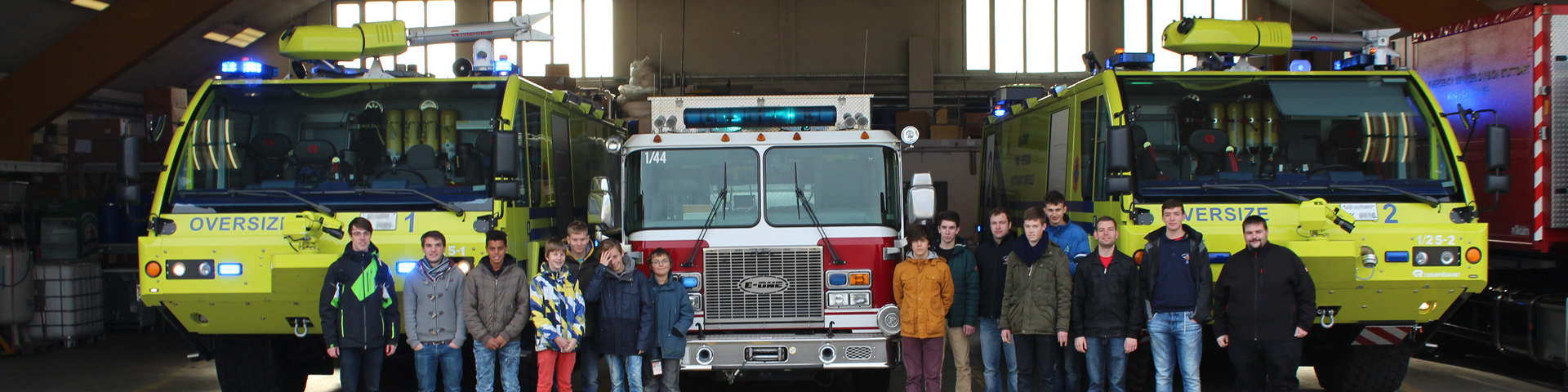 Feuerwehrhaus Korb mit Fahrzeugen